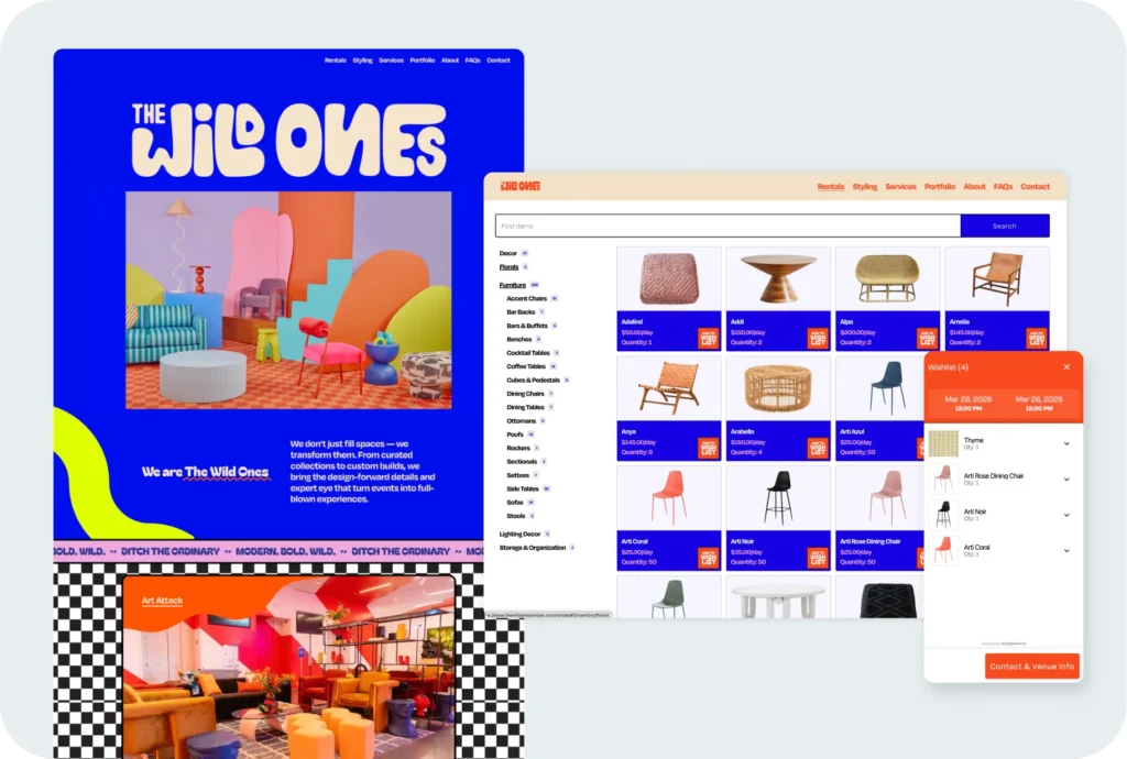 wild ones bold event rental website