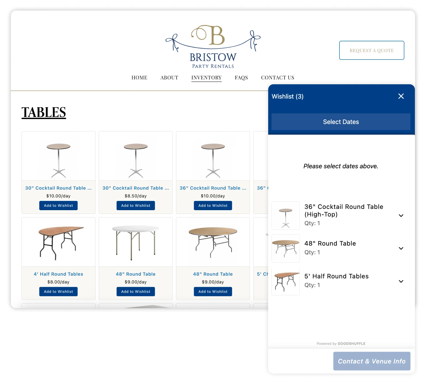 goodshuffle_bristow_website_integration