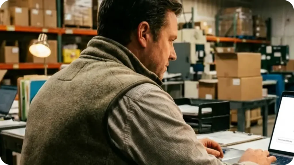 Event rental business owner using software dashboard - How to Protect Your Website Investment